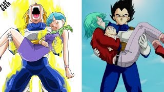 TOP 5 LOS MEJORES MOMENTOS DE BULMA Y VEGETA  Play Over [upl. by Chicoine]