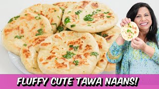 Fluffy Cute and Soft Stove Top Naans That Will Go Perfect with Any Dish Recipe in Urdu Hindi  RKK [upl. by Galatea]