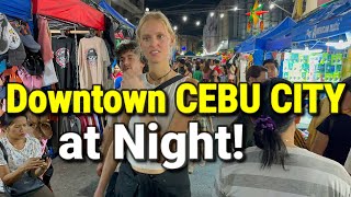 Downtown CEBU CITY at NIGHT  Night Walking Tour in Cebu Philippines  Christmas 2023 [upl. by Dutch185]