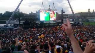 Argentina vs Germany FIFA World Cup Final 2014 quotNational Anthemquot From river Elbe Dresden Germany [upl. by Temp]