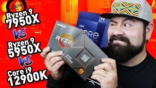 ¿Cual da MÁS por tu DINERO Ryzen 7950x VS Ryzen 5950x VS Core i9 12900K  DrogaDigital [upl. by Araccat]