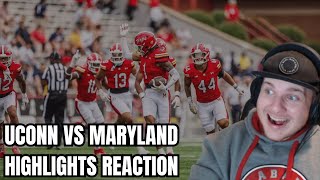 UConn Huskies vs Maryland Terrapins Highlights REACTION [upl. by Elaynad]