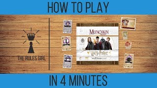 How to Play Munchkin Harry Potter Deluxe in 4 Minutes  The Rules Girl [upl. by Atinomar]