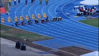 Wolmers Natrice East wins u17 female 100m at Jamaica 🇯🇲 National carifta Trials [upl. by Serilda]