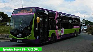 Rare Tempo SR Ipswich Buses Optare Tempo SR 94 YJ12 GWL Route 13 [upl. by Olegnaleahcim]