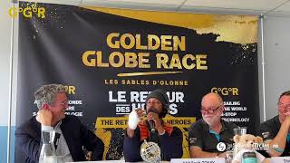 GGR2022 Abhilash Tomy 43  India  Rustler 36  quotBAYANATquot Les Sables d’Olonne Press Conference [upl. by Pember]