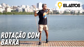 ELASTOS  Rotação de tronco com Barra Execução do exercício [upl. by Skelly]