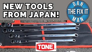 Tools from Japan  TONE RMA400L  Ultra Long Ratcheting Wrench Set Extra Long Flex Head XL Wrenches [upl. by Lorry49]