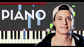 Kygo Fragile Labrinth piano midi tutorial sheet partitura cover how to play karaoke [upl. by Anaitsirk]