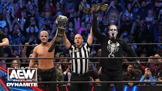 WITNESS HISTORY The Icon Sting amp Darby Allin win the AEW World Tag Titles  20724 AEW Dynamite [upl. by Culbert]