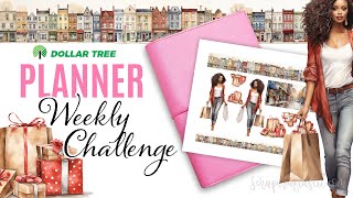 DOLLAR TREE PLANNER Weekly Challenge Packages Printable Journal Spot [upl. by Kosel669]