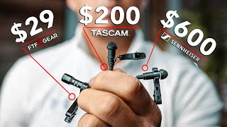 Lav Mic Comparison  29 FTF Gear vs 200 Tascam DR10L vs 600 Sennheiser G4 [upl. by Toffic]