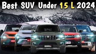 TOP 5 BEST SUVs UNDER ₹15 LAKH IN INDIA 2024  AUTOBIKCAR [upl. by Nylorahs]