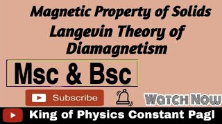 Langevin Theory of Diamagnetism [upl. by Norven]