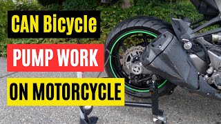 Can You Use A Bicycle Pump On A Motorcycle Tire [upl. by Aleron]