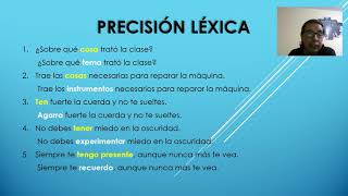 PRECISIÓN LÉXICA  PRÁCTICA TIPO EXAMEN DE ADMISIÓN [upl. by Abell]