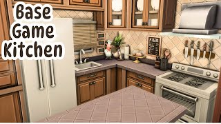 Base Game Kitchen  Sims 4 Speed Build [upl. by Ateuqirne]