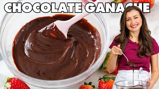 Easy Chocolate Ganache  ONLY 2 INGREDIENTS [upl. by Scarrow]