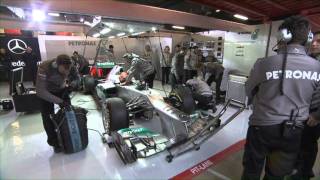 Mercedes W03 2012 F1 car launch and first laps [upl. by Deadman]