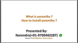 What is paramiko   Python module to connect with remote server [upl. by Nossyla34]