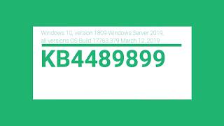 Windows 10 version 1809 OS Build 17763379  KB4489899 [upl. by Nevarc135]