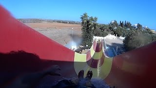 Sharp Twists Water Slide at WaterWorld Themed WaterPark [upl. by Tremain]