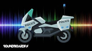 Distant Police Bike Siren Sound Effect  High Quality Audio [upl. by Jaime971]