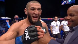 UFC 267 Khamzat Chimaev Octagon Interview [upl. by Hinda]