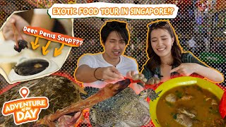 5 EXOTIC FOODS You Never Knew Existed In SINGAPORE  Adventure Of The Day Ep 4 [upl. by Llenal]