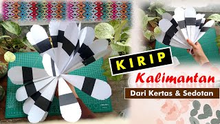 DIY KIRIP Bulu Tari Dayak Kalimantan dari Kertas Tari Burung Enggang Dayak  Atribut Tari Dayak [upl. by Regnij666]