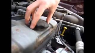 How to top up engine oil shown on Peugeot 206 [upl. by Ahseila]