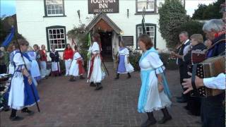 Magog Garland Morris Dancers at The Fountain Innpart 1 Ashurst12th July2011wmv [upl. by Nirat]