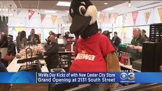 Wawa Day Kicks Off With New Center City Store [upl. by Emmalee125]