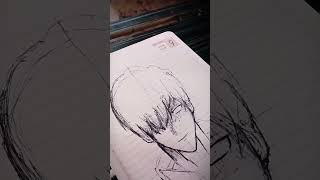 Quick sketch ✨️ sung jin woo howtodraw sololeveling sungjinwoo trending shorts animeart anime [upl. by Calypso269]