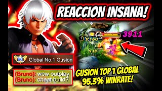 ¡SUS DEDOS SON DEMASIADO RAPIDOS GUSION TOP 1 GLOBAL 953 WINRATE  MOBILE LEGENDS [upl. by Timoteo]