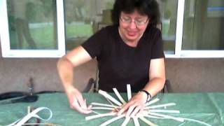 Basket Weaving Video 14Berry BasketAdding more spokes [upl. by Aroel]