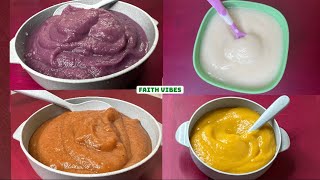 6 Months Baby Foods  Baby Food Chart  Stage 1 HomeMade Baby Food RecipesBaby Puree Recipes [upl. by Schlicher159]