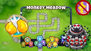 Monkey Meadow Half Cash Guide  No Monkey Knowledge  BTD 6 2023 Updated 4K [upl. by Enetsirhc]