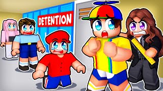 I Got DETENTION In Roblox [upl. by Ruffi]