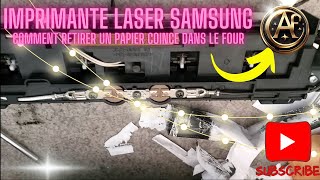 IMPRIMANTE LASER SAMSUNG PAPIER COINCÉ DANS LE FOUR [upl. by Bond]