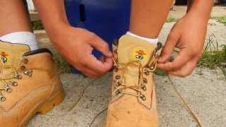 how to tie work boots [upl. by Annad401]