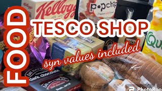 TESCO FOOD SHOP WITH SYN VALUES  GETTING BACK ON TRACK  SLIMMING WORLD [upl. by Aihk]