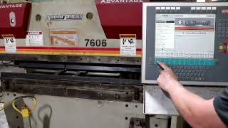 Accurpress 7606 60 Ton x 6 Advantage Press Brake w ETS 3000 CNC Control [upl. by Hsevahb146]