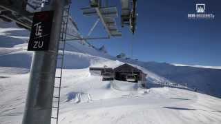 Fahrt mit dem Steffisalp Express im Skigebiet Warth am Arlberg [upl. by Karlis]