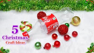 5 Low cost Christmas Decoration ideaPlastic Bottle Reuse ideas  DIY Christmas Craft idea🎄143 [upl. by Nerhtak]