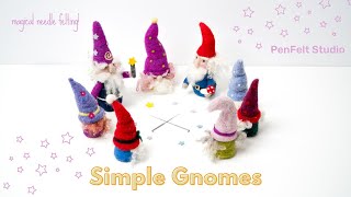 Simple Felted Gnomes  Easy Crafting Bliss [upl. by Odnavres]