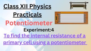 Potentiometer experiment class 12To find the internal resistance of a cell using a potentiometer [upl. by Frederik]