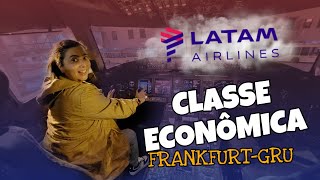 VOANDO NA CLASSE ECONÔMICA DA LATAM review classe economica Frankfurt GRU latam econômicadalatam [upl. by Nodnil]