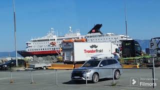 Hurtigruten Nordlyst Leaving Trondheim Port [upl. by Jael]