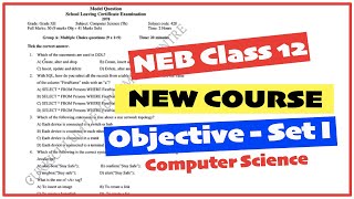 Class 12 computer new model MCQ set 1 [upl. by Blanchard]